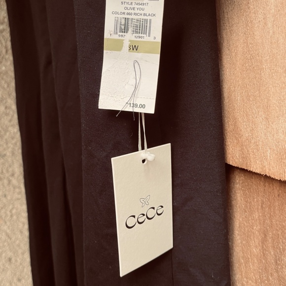 CeCe Black Bow Detail A-Line Plus Size Casual Career Dress 18W - Picture 8 of 10